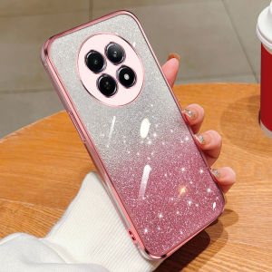 Realme 12 5G Case For Realme 12 5G / Realme 12x 5G【Soft Colorful plating flower shockproof phone case cover】
