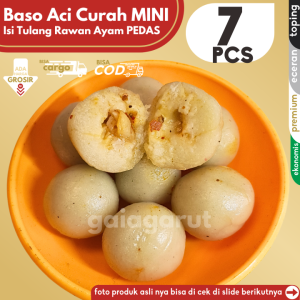 Cilok Baso Aci PENTOL MINI 7pcs ISIAN TULANG Rangu/Rawan Ayam PEDAS by GG