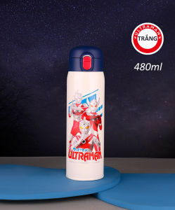 Bình giữ nhiệt Hello Kitty/ Ultraman 480ml chính hãng Sanrio Bình giữ nhiệt thép không gỉ SUS316 tiện dụng cho bé đi học