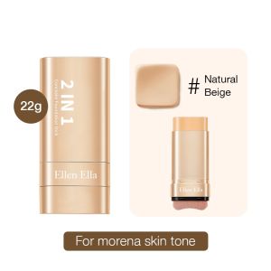 Ellen Ella Flawless Moisturizing Foundation Stick Base With Brush Waterproof Sweatproof