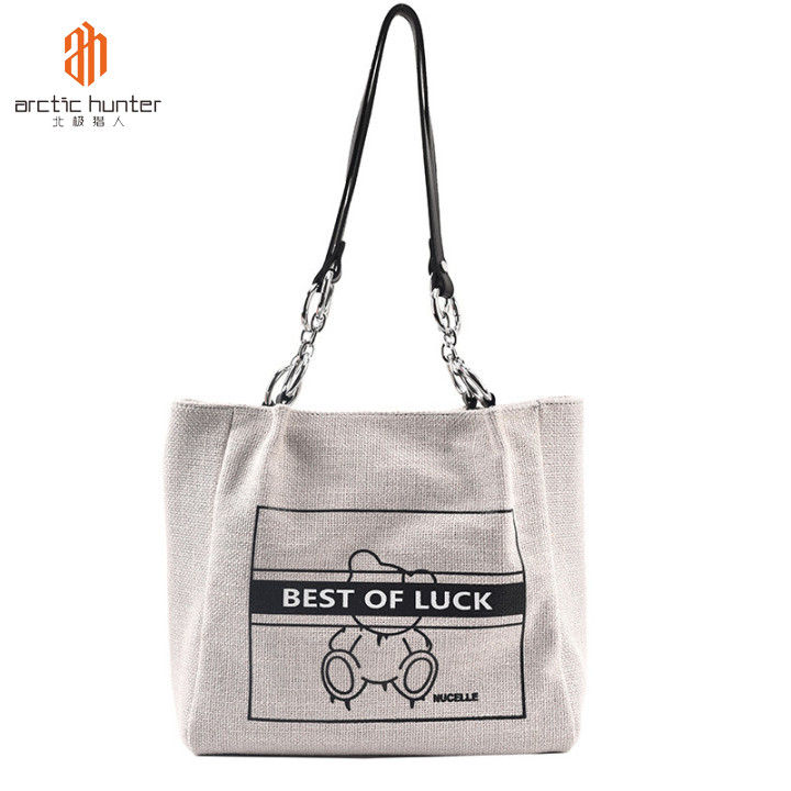 ARCTIC HUNTER Bag ผู้หญิงใหม่ กระเป๋าอเนกประสงค์กระเป๋าถือวิทยาลัยนักศึกษากระเป๋าสะพายกระเป๋ากระเป๋าขนาดใหญ่ความจุผ้าใบกระเป๋าผู้โดยสาร
