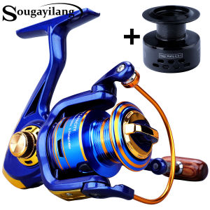 Sougayilang Alat Gulungan Pancing Spinning Pancing Gulungan 12BB Spinning Reel Kecepatan Tinggi 5.2:1 Rasio Gear Spul Aluminium Pegangan Lipat 1000-7000 Seri Gulungan Pancing Memancing