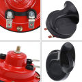 (Sesuai Gambar) Klakson Mobil 24V 300dB 2 PCS Black/Red. 
