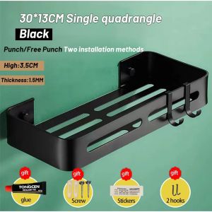 🇸🇬 [In Stock] Round and rectangular shelves/Kitchen shelf/Bathroom Shelf /Toilet Rack Accessories Bathroom Storage Corner Shelve Kitchen Wall Dinding Shampoo Rak 浴室置物架