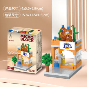 Mainan Blok Seri Toko Burger Model Mainan Edukasi Mainan Bricks Anak Nano Block Kartun Mini Karakter Kartun Bricks Balok Susun Mainan Edukasi Anak DIY Mainan Anak 3D Puzzle Toys Edukatif HHG