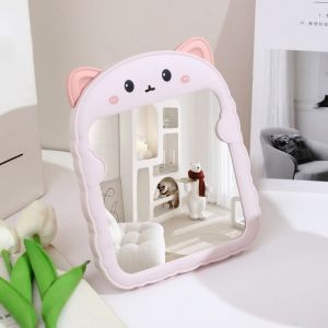 Gương Để Bàn Tai GấuGương Decor Góc Trang Điểm Xinh XắnGương MiniGương Trang Điểm Để BànGương Nhà Tắm