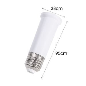 Uip8430 Nhựa E27 Để E27 Extender Trắng 65Mm/95Mm/120Mm Ánh Sáng Bóng Đèn Adapter Bộ phận chiếu sáng đèn LED Adapter