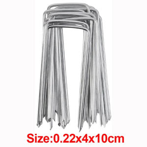 เสาสวน50/10x ชนิดรูปตัวยูใช้ซ้ำได้ทำจากเหล็กกัลวาไนซ์แนวนอนท่อรั้วสำหรับงานหนักที่ยึดลิ่มปักพื้นกั้นสนามหญ้า