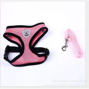 Pet Leash Dog Cat Traction Puppy Kitten Harness Mesh Collar Leash Strap Pet Adjustable Leash Belt