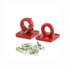2 Pcs Metal Bumper D-ring Red Tow Hook for 1/10 RC Crawler Car TRX-4 Axial SCX10 90046 Upgrade Parts