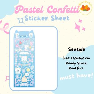 bloomingyourdays Stiker Pita confeti Warna Pelangi Anti Air Untuk Dekorasi Scrapbook confetti sticker gliter photocard journal dekorasi