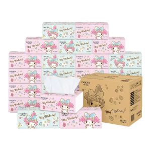 [Bundle of 24] 3-ply tissue paper (100 pull/pack) No Fragrance [Kuromi | My Melody | Hello Kitty]