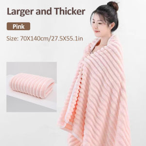 Bath Towel for Adult Makapal Super Absorbent Quick Drying Large Towel Bath Towel Hotel Quality Microfiber Bath Towel Coral Fleece Bath Towel Soft Antibacterial Non-linting Household Mother and Baby Grade Bath Towel Beach Towel New Year Christmas Gift