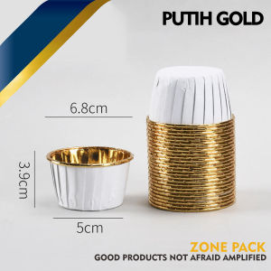 [50 PCS ] Cupcake Muffin Gold | Kertas Cup Cake Muffin Metalic | Cupcake Gold Paper