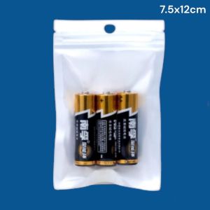 Half White Zipper Bag Self Seal Ziplock Plastic Retail Packaging Pack Zip Lock Hang Hole Plastic Beg 首饰手机壳包装自封袋