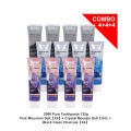 [BUNDLE/COMBO] 2080 PURE TOOTHPASTE 125G RELBE BEAUTY (Pink Mountain Salt, Crystal Mountain Salt, Black Clean Charcoal). 