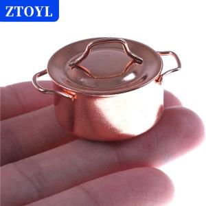 [COD]🔥🔥🔥ZTOYL 1/12 Dollhouse Miniature Kitchen Copper Pot with Lid