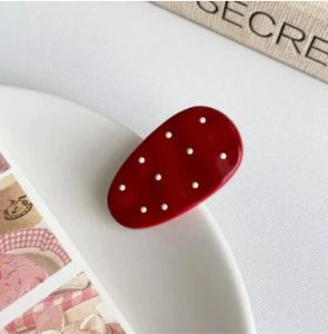 กิ๊บติดผมรูปไข่ลายจุดสําหรับเด็กผู้หญิงหน้าม้าด้านข้างบนคลิปปากเป็ดหน้าผากสําหรับเด็กผู้หญิงที่มีผมหักหวาน