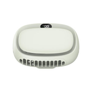 Vissko 2024 New 1800mAh Handheld Fan Multifunction Neck Hanging Fans 5 Speed USB Rechargeable Fan with Display Screen