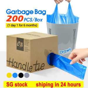 [✅SG Ready Stock]Thicken Disposable Garbage Bag Trash Bags Breakpoint Kitchen Cleaning Bag Rubbish Bag Plastic Waste Bag Not Easy To Break