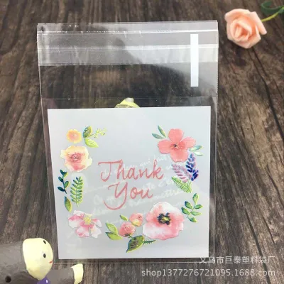 100 túi đựng bánh kẹo quà tặng gói hàng có keo dán kích thước 7x7cm 10x10cm 14x 14cm