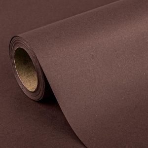 Flyhill Chocolate Brown Recyclable Kraft Paper Roll-17in x 32.8Ft-46.8sqft-Reversible Gift Wrap Roll for Covering BooksPaintingPackingFloor CoveringKids DoodlingBouquet FlowerWedding