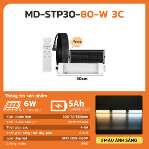 Đèn Tuýp LED Năng Lượng Mặt Trời MODI SOLAR 3 Màu Ánh Sáng Tích Hợp Cảm Biến Chuyển Động