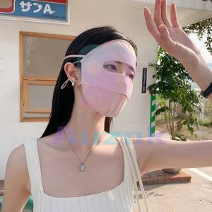AUK Summer Riding Sunscreen and UV Protection Female Full Face Mask Breathable