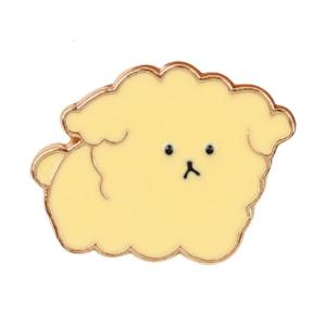 Fashionable Silver Gold Plated Puppy Brooch Elegant Dog Pin for Casual or Formal Outfits