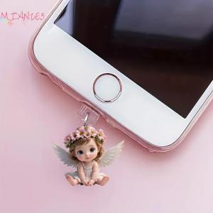 MIZ Cute Animal Phone Dust Plug Acrylic Accessories Decoration Dust Protection Stopper For Iphone Type-C Phone Charge Port