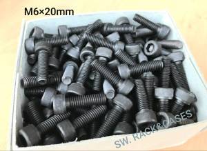 น็อตตัวผู้หัวจมดำเบอร์ 10# ขนาดM6x20mm เกลียวตลอด 1.0mm Grade:12.9 Black Oxide BSF สกรูน็อตเบอร์ 10 เกรดแข็ง 12.9 ยี่ห้อ BSF แข็งได้มาตรฐานน็อตไทย