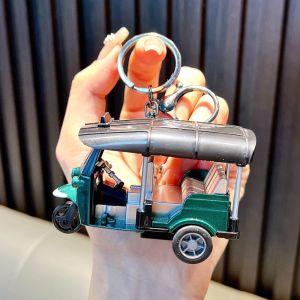G5Q1 Anti-lost Tricycle Model Keychain Charms Bag Hanging Tricycle Toy Pendant Fashion Funny Car Key Ring Bag Decor
