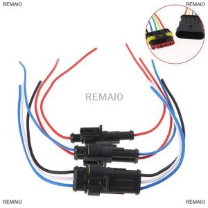 [COD] REMAI0 1 2 3 4 5 6Pin Female Male Waterproof Electrical Cable Auto Connector Car Plug