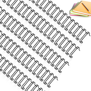 100pcs Double Loop Wire Binding Rings A4 Size 34-Holes 7.9mm Black/White Wire Binder