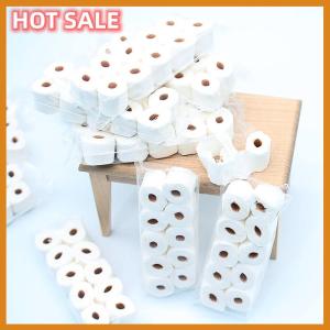 🔥🔥🔥dingdaocunz 1 12 Dollhouse Simulation Toilet Paper Roll Model Dollhouse Mini Bathroom Accessories Dolls House Home Deocration