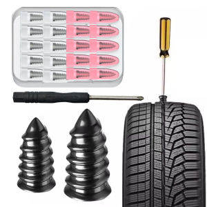 Hislaves Tire Puncture Repair Rubber Tire Plugs Easy Diy Tire Repair Kit for Cars Motorcycles Trucks Self-service Tool for Puncture Repair Favorite