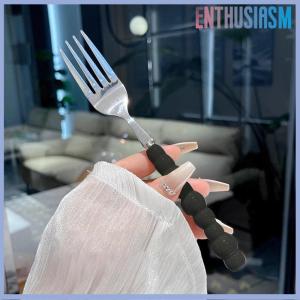 【Enthusiasm】🌟🌟【Hot Sale】🎈 Handle Fork For Dessert Household Steak Stainless Steel Fork Salad Fork Dessert Pasta Fork Kitchen Accessories Gadgets