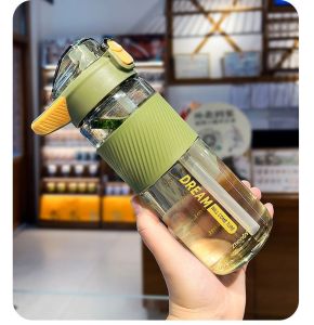 Botol Minum Aesthetic Lingkaran Karet Ekslusif Transparant Sporty 700ml ZY 1857