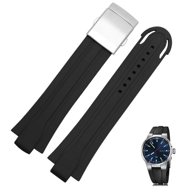 ♟ 24x12mm Waterproof Watchband Rubber Silicone Strap for Oris Watch