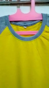 Kaos Polos Dewasa Lengan Panjang / Kaos Kuning Lengan Abu