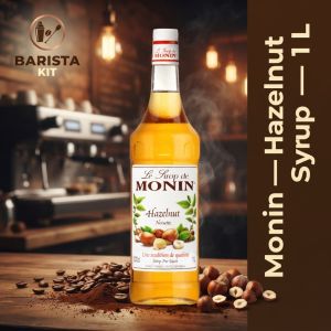 Monin Hazelnut Syrup 1L/700mL/250mL | Hazelnut Coffee Syrup for Latte Iced Coffee & Beverages