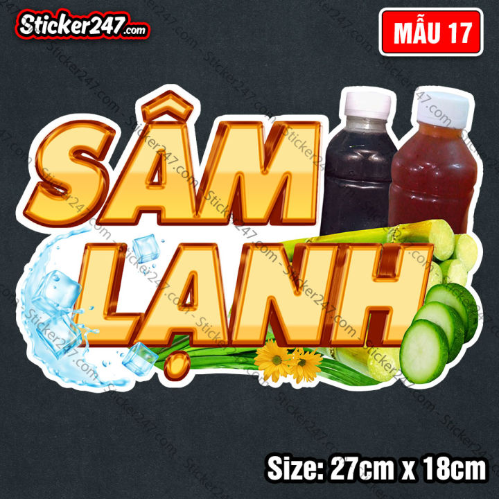 Decal Sâm Lạnh trang trí quán – Sticker Sâm Lạnh , Decal dán tường, tủ ...