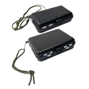 2Pcs Fishing Tackle Storage Box Visible Foldable Case Tackle Box with Dividers Fishing Lures Baits Hooks Container Case