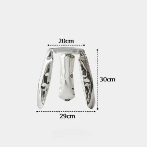 xpkQ Stainless Steel Stools Nordic Minimalist Stools Creative Irregular Balloon Artistic Low Chairs Luxury Living Room Furniture K7M2P