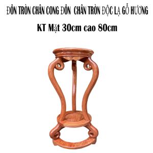 Đôn quỳnh tròn trơn bày đồ gỗ hương mặt 30 cao 50607080cm