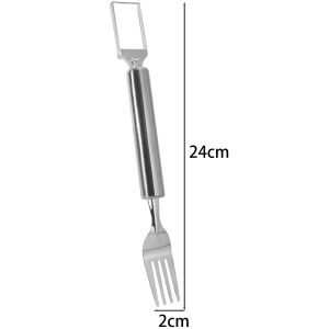 YESPERY 2 in 1 Stainless Steel Watermelon Cutter Salad Cubed Fruit Tool Double headed Watermelon Digger Kitchen Gadgets