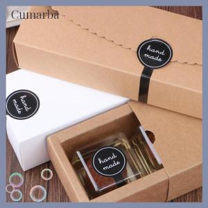 [Cumarba] 100x Black Handmade Adhesive Seal Stickers DIY Cake Gift Packing Label Stickers