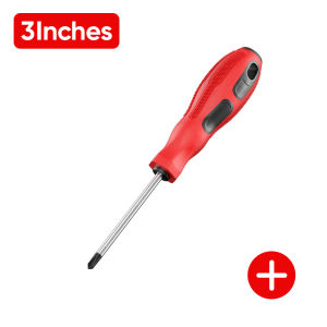 Mitsushi Obeng Plus Minus Magnet Screwdriver Sets Alat Perkakas Obeng Minus Set Berbagai Ukuran CR-V Anti Selip 4/6/8" inch Obeng Gagang Karet Nyaman Digunakan
