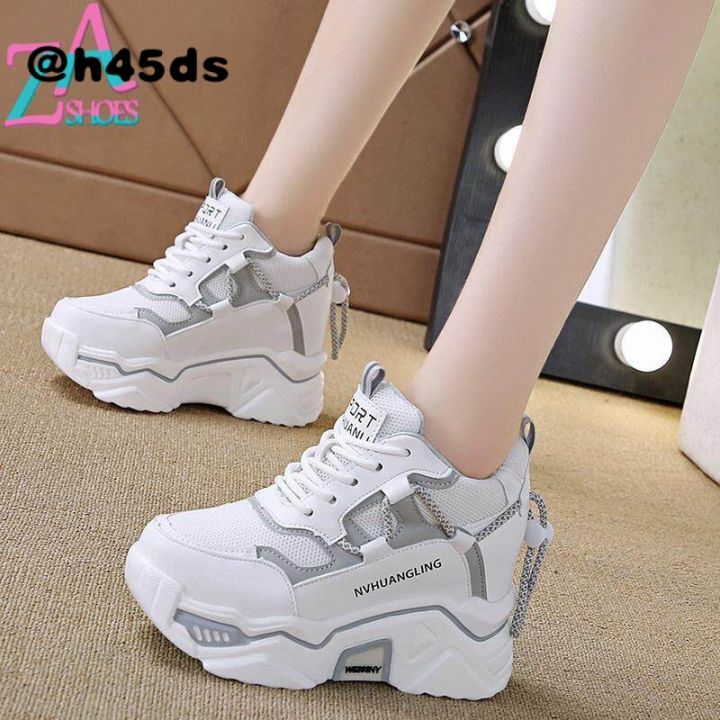 Korean Fashion WomenS Wedge Heel Sneakers High-Quality Travel
