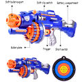 【Christmas Present】Soft bullet blaster Big electric soft bullet blaster guns Nerf X Hero Automatically loaded Soft elastic Submachine. 